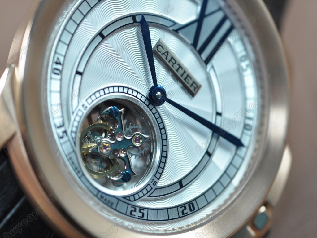 卡地亞【男性用】 Calibre de Cartier RG/LE White Tourbillon Asian Manual 手上鏈搭載4