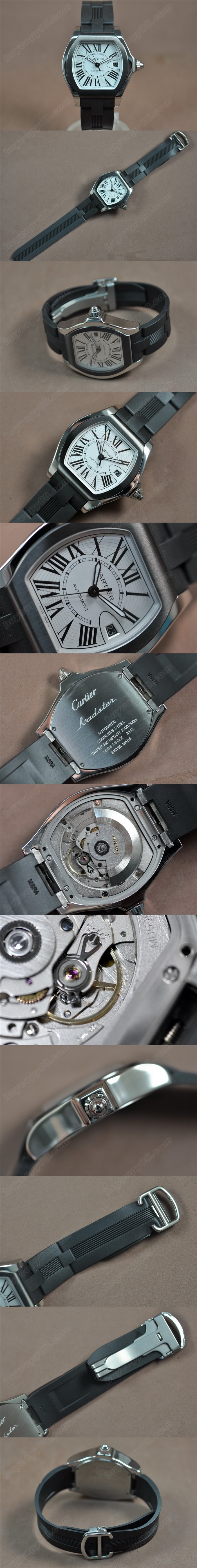 卡地亞Cartier Men Roadster SS/RU Swiss SW200-1 自動機芯搭載0