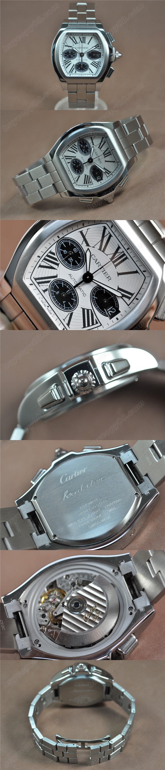 卡地亞 Cartier Roadster Chrono Asia 7753 自動機芯搭載0