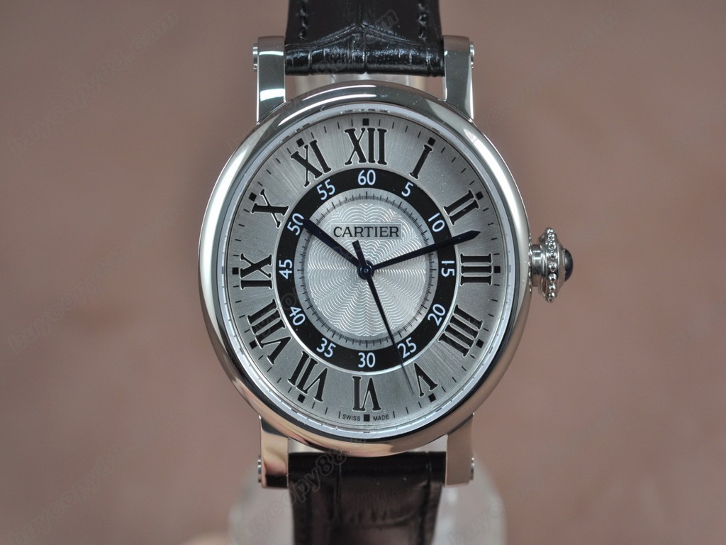 卡地亞【男性用】 Rotonde SS Silver dial Swiss Eta 2824-2自動機芯搭載8