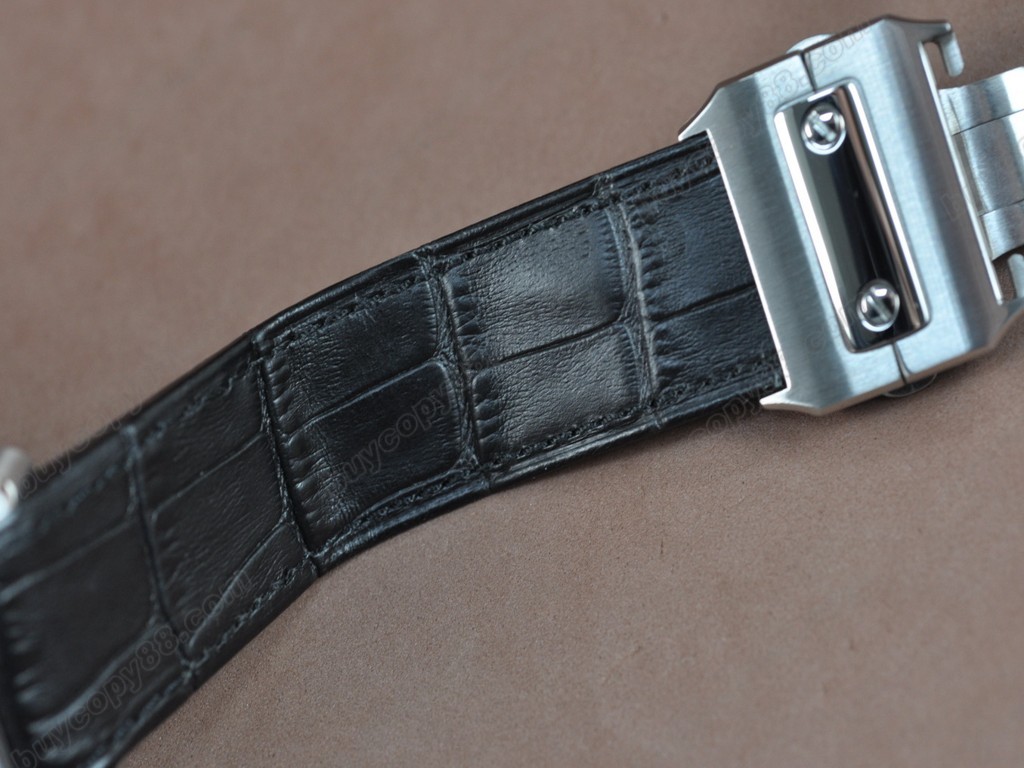 卡地亞【男性用】Santos SS/Le/White Swiss Eta 2824-2 自動機芯搭載.振頻每小時 28,800 次4