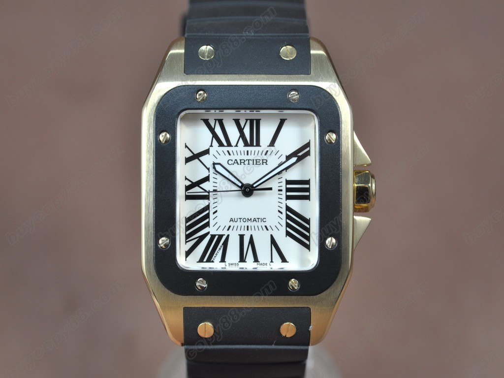 卡地亞【男性用】 Santos 39mm YG/RU White dial A-2824-2 自動機芯搭載6