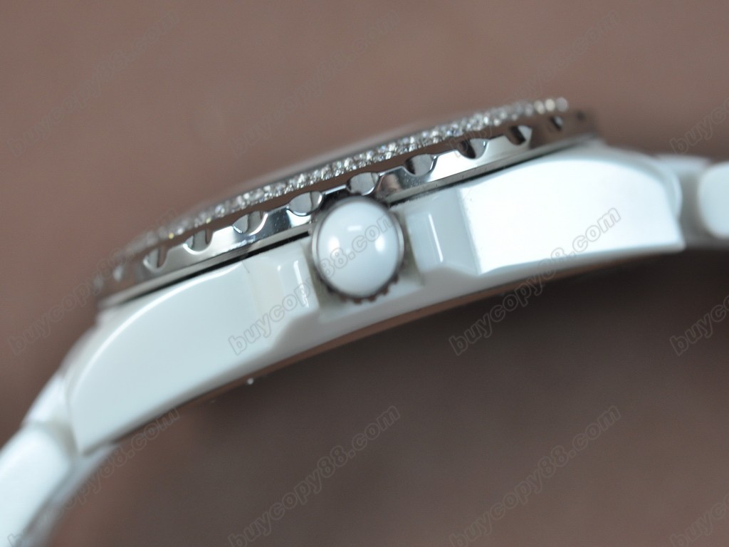 香奈兒【女性用】WhiteJ12 Full Ceramic Dia Swiss Eta 2824-2自動機芯搭載3