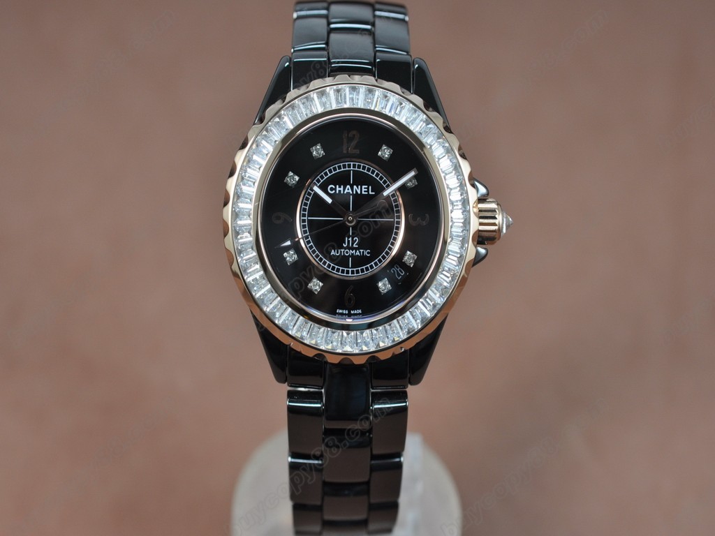 香奈兒【女性用】J12 Joaillerie Ladies Black/Black/Clear Asian  Asia 2813 自動機芯搭載0