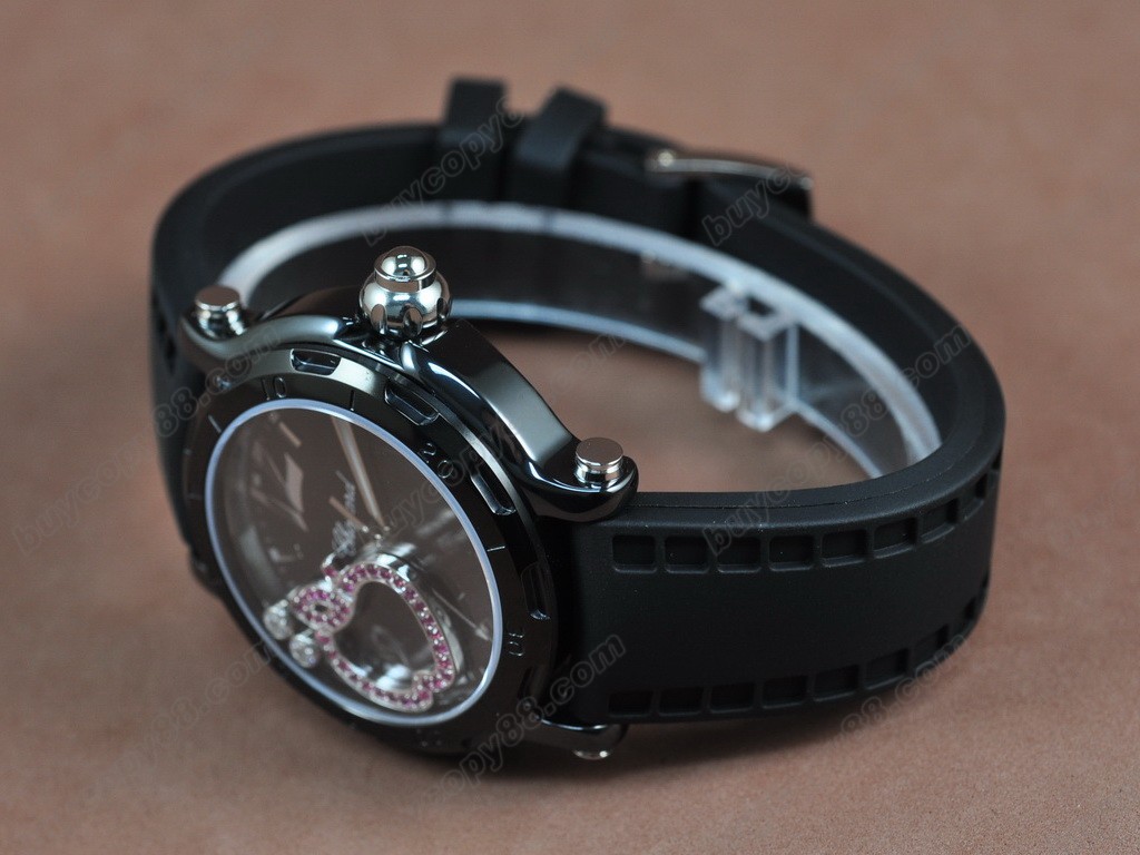 蕭邦錶【女性用】 Happy Sports Ladies Happy Black Ed Ceramic/Blk Swiss石英機芯搭載5