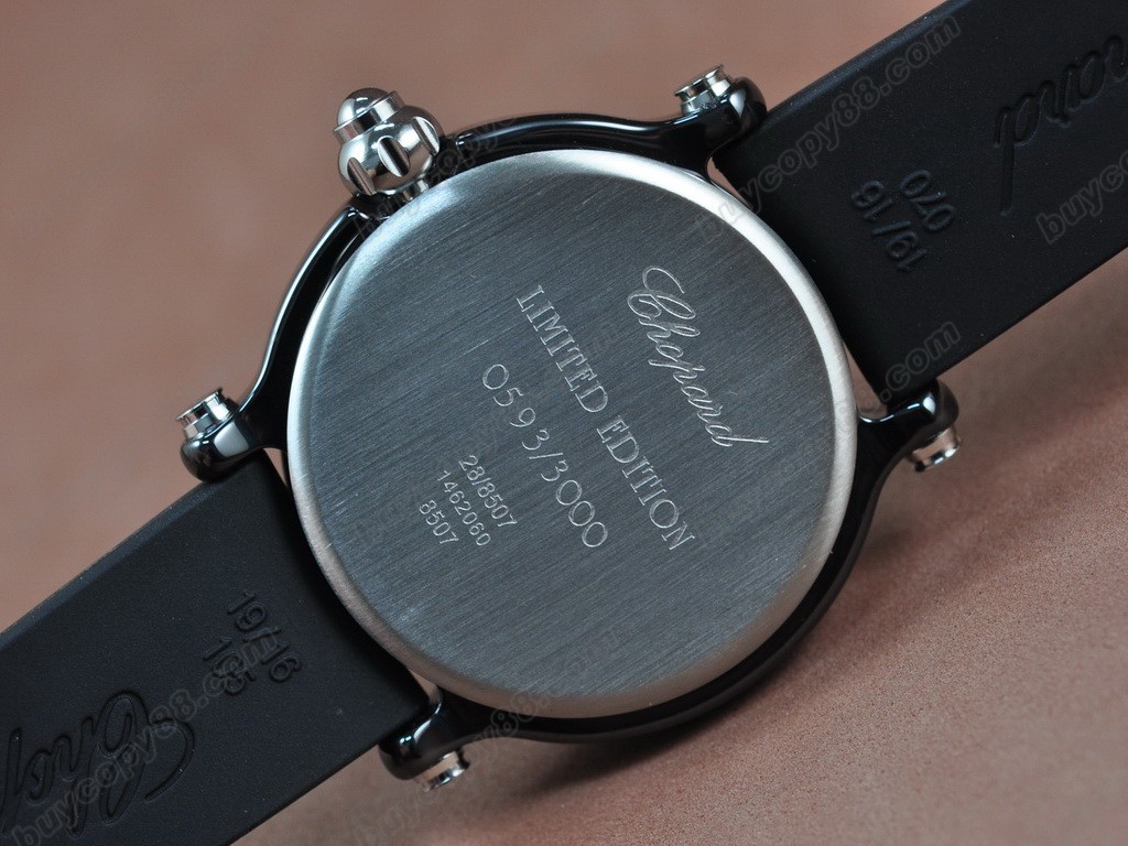 蕭邦錶【女性用】 Happy Sports Ladies Happy Black Ed Ceramic/Blk Swiss石英機芯搭載3