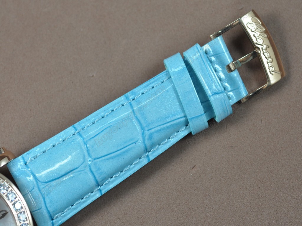 蕭邦錶【女性用】Happy Sports Animal Kingdom RG/LE Diam White Dial Swiss 石英機芯搭載1