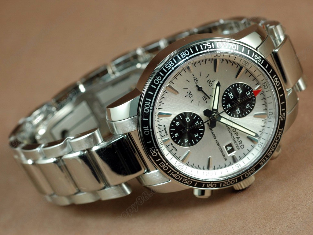 蕭邦錶【男性用】 Mile Miglia Chrono Grand Prix Ed SS/SS Wht A-7750 自動機芯搭載3