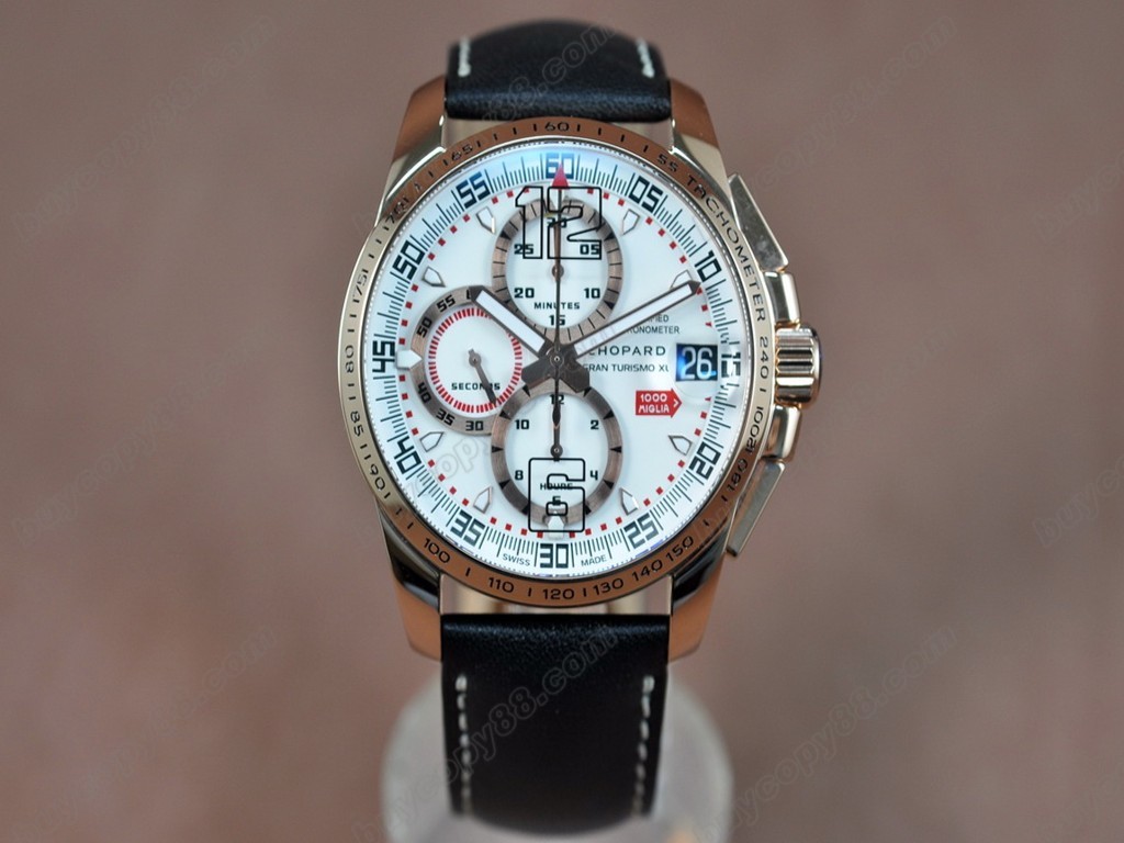 蕭邦錶【男性用】Mile Miglia GTXXL Chrono SS/LE/White Asian 7750 自動機芯搭載2