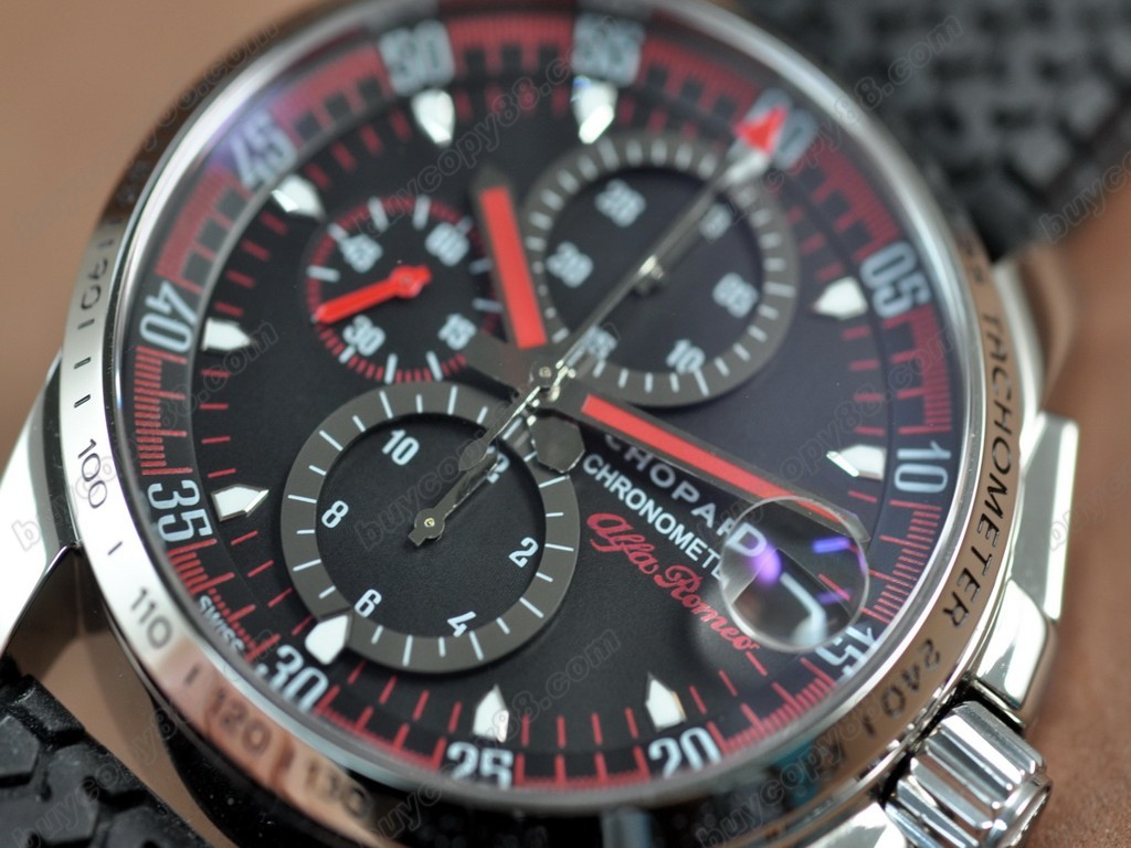 蕭邦錶【男性用】Mile Miglia GTXXL Chrono Alfa Romeo Limited Edition SS/RU/Blk A-7750 自動機芯搭載7