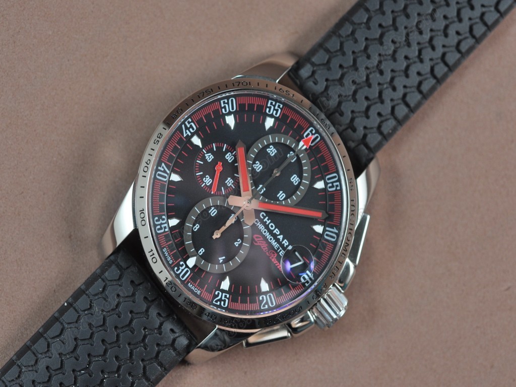 蕭邦錶【男性用】Mile Miglia GTXXL Chrono Alfa Romeo Limited Edition SS/RU/Blk A-7750 自動機芯搭載6