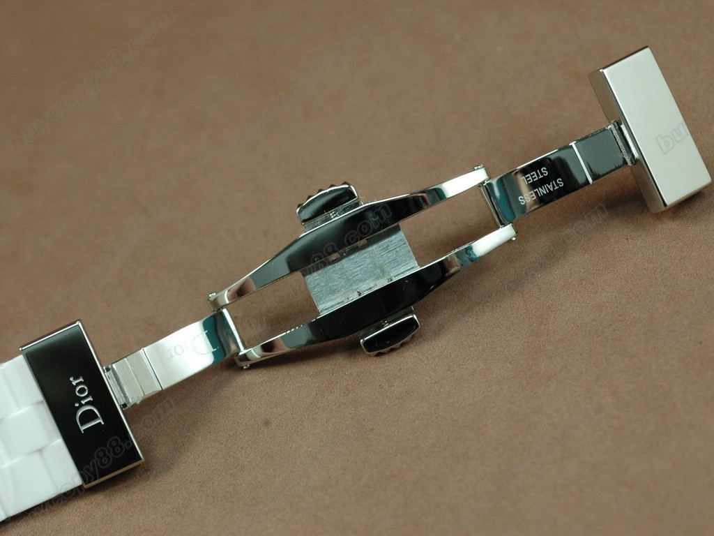 迪奧【男女兼用】Christal Jewellery Mid SS/RU White Swiss 石英機芯搭載3