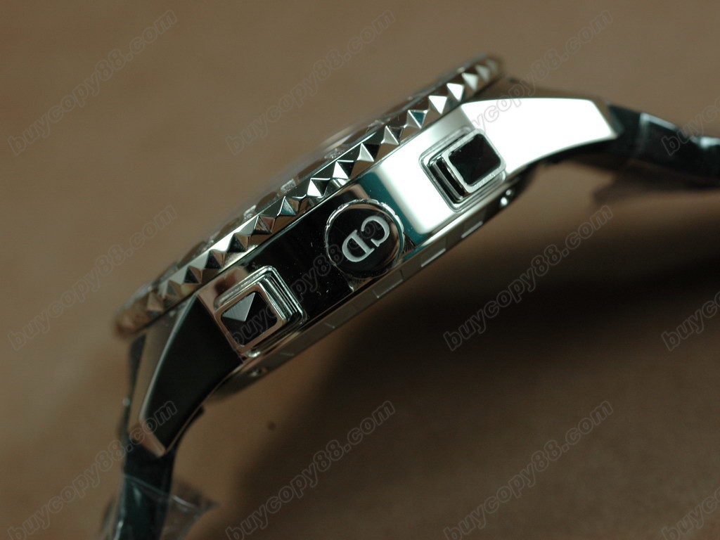 迪奧【男女兼用】 Christal Jewellery Mid SS/RU Black Swiss 石英機芯搭載5