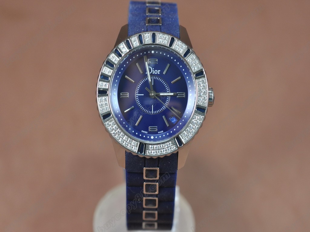 迪奧【男女兼用】Christal Jewellery Mid SS/RU Blue Swiss 石英機芯搭載11