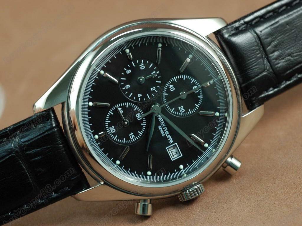 百達翡麗【男性用】 Classics Complications SS Case Black Dial Black Strap Japanese 0S 20 石英機芯搭載7