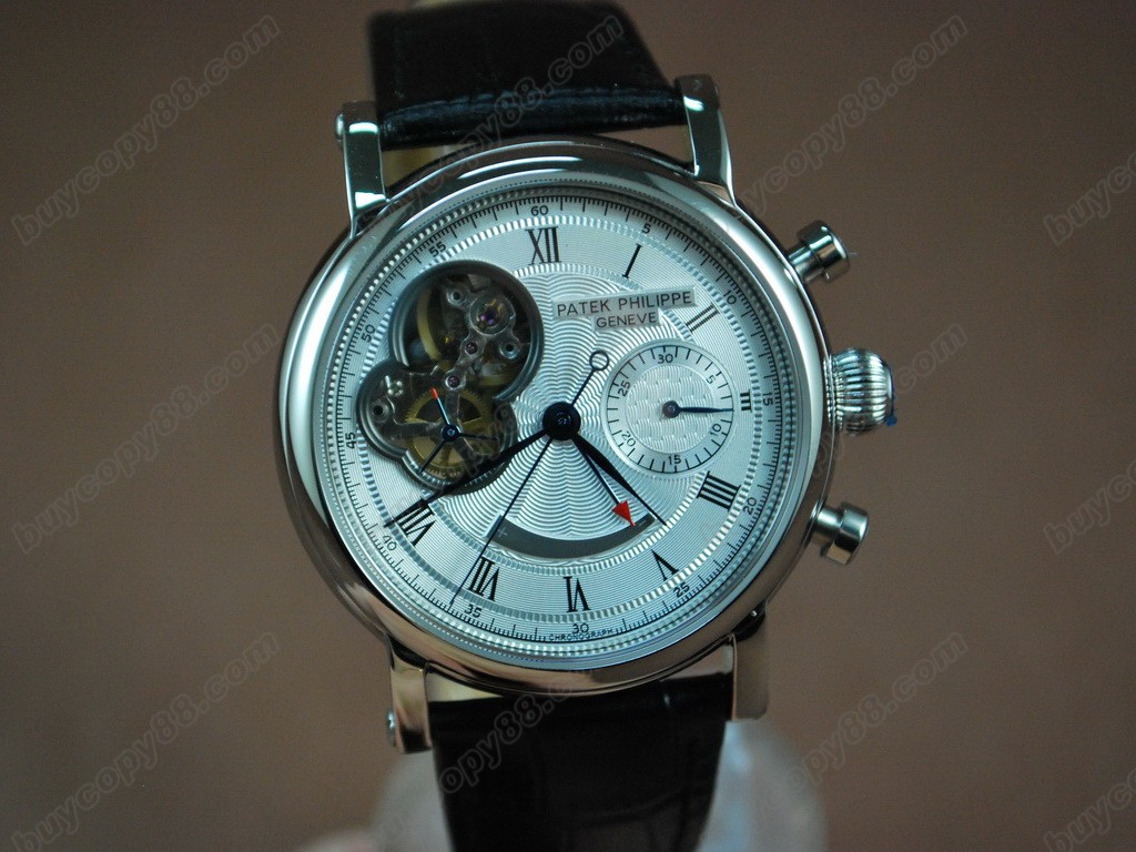 百達翡麗【男性用】 Classic Chronograph SS White Working Chronos手上鏈搭載3