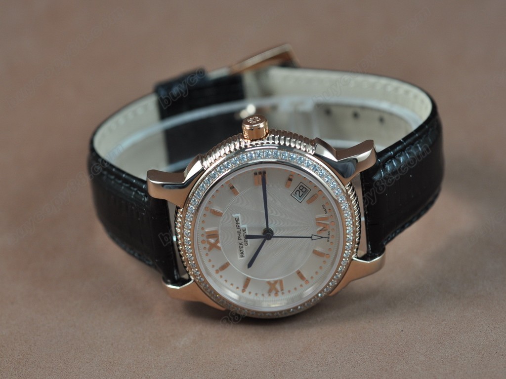 百達翡麗【男性用】 Classics RG/LE/Diam White Swiss Eta 2824-2自動機芯搭載8