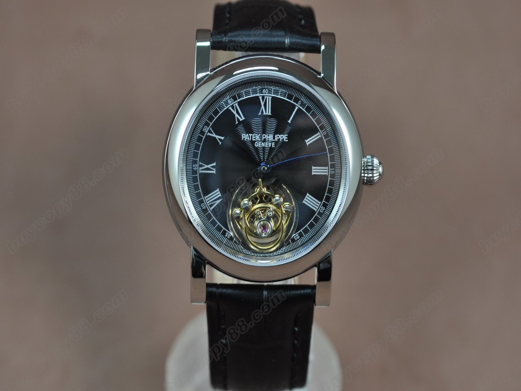 百達翡麗【男性用】Classic SS/LE Black Flying Tourbillon 手上鏈搭載0