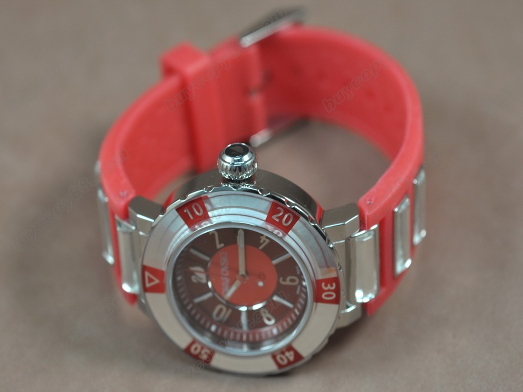 施華洛世奇【男性用】SS/RU Red dial Swiss石英機芯搭載6