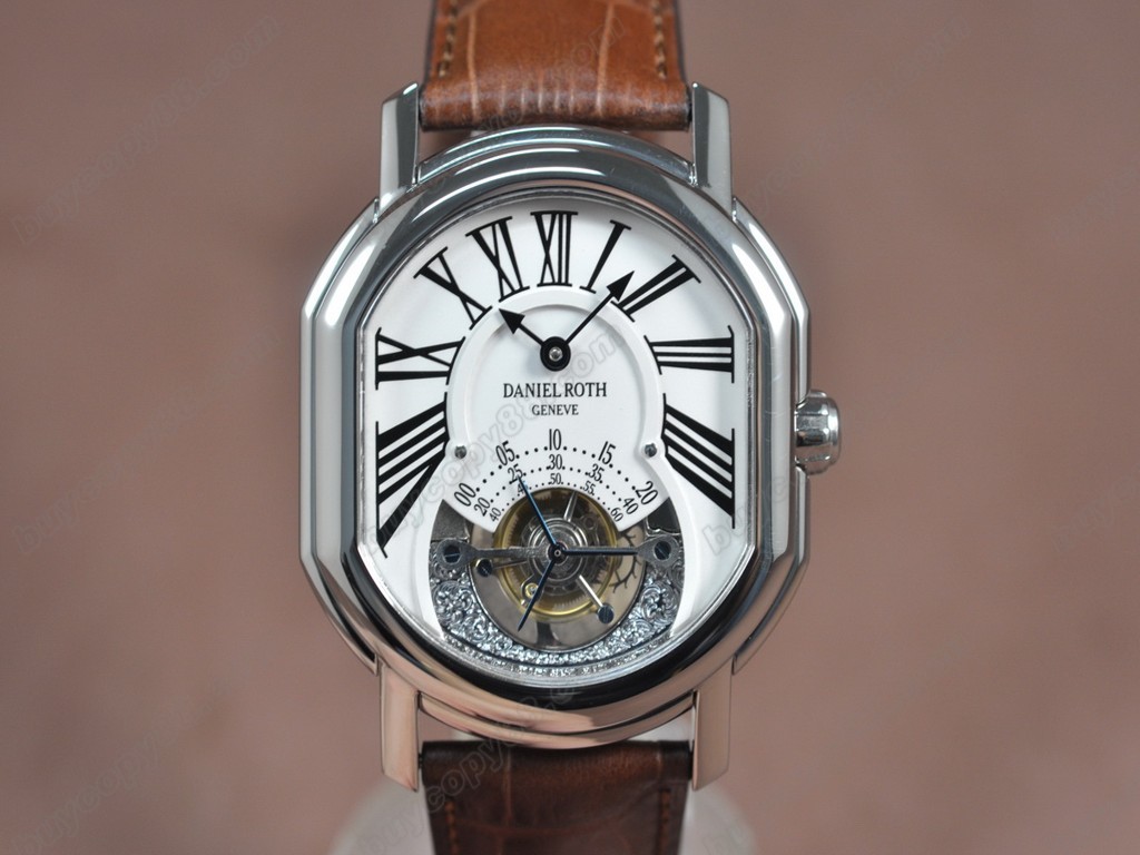 丹尼爾．羅斯 【男性用】 Tourbillon 8 Days SS/LE White dial 手上鏈搭載9