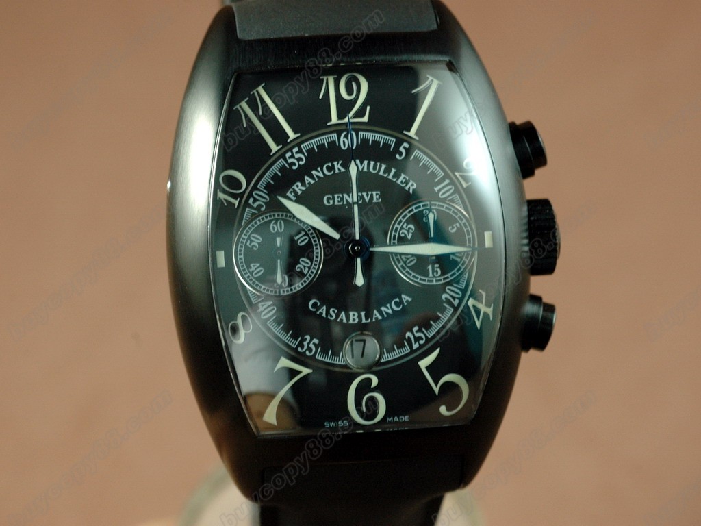 法蘭克穆勒【男性用】 Casablanca Chrono PVD/LE Black A-7750 自動機芯搭載．振頻每小時 28,800 次8