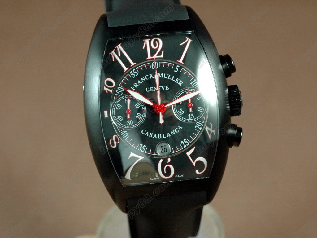 法蘭克穆勒【男性用】 Casablanca Chrono PVD/LE Black A-7750 自動機芯搭載．振頻每小時 28,800 次2