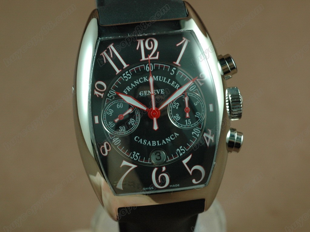 法蘭克穆勒【男性用】 Franck Muller Watches Casablanca Chrono SS/LE Black A-7750 自動機芯搭載．振頻每小時 28,800 次2