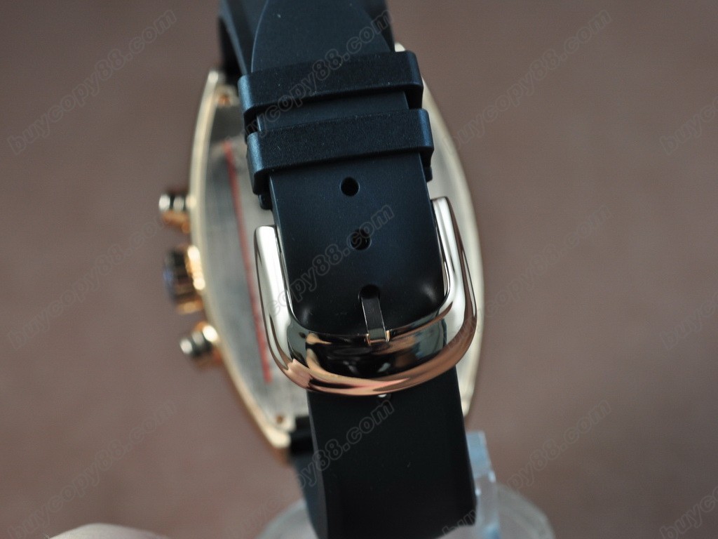 法蘭克穆勒【男性用】Casablanca Chrono RG/LE White A-7750 自動機芯搭載.振頻每小時 28,800 次3