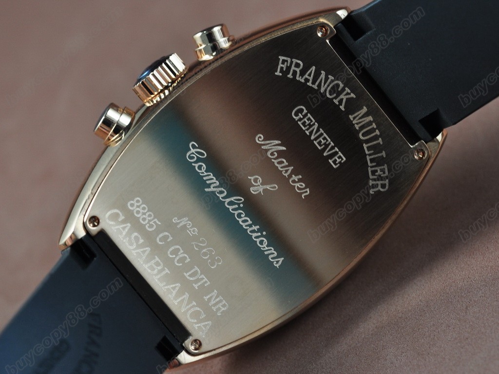 法蘭克穆勒【男性用】Casablanca Chrono RG/LE White A-7750 自動機芯搭載.振頻每小時 28,800 次4