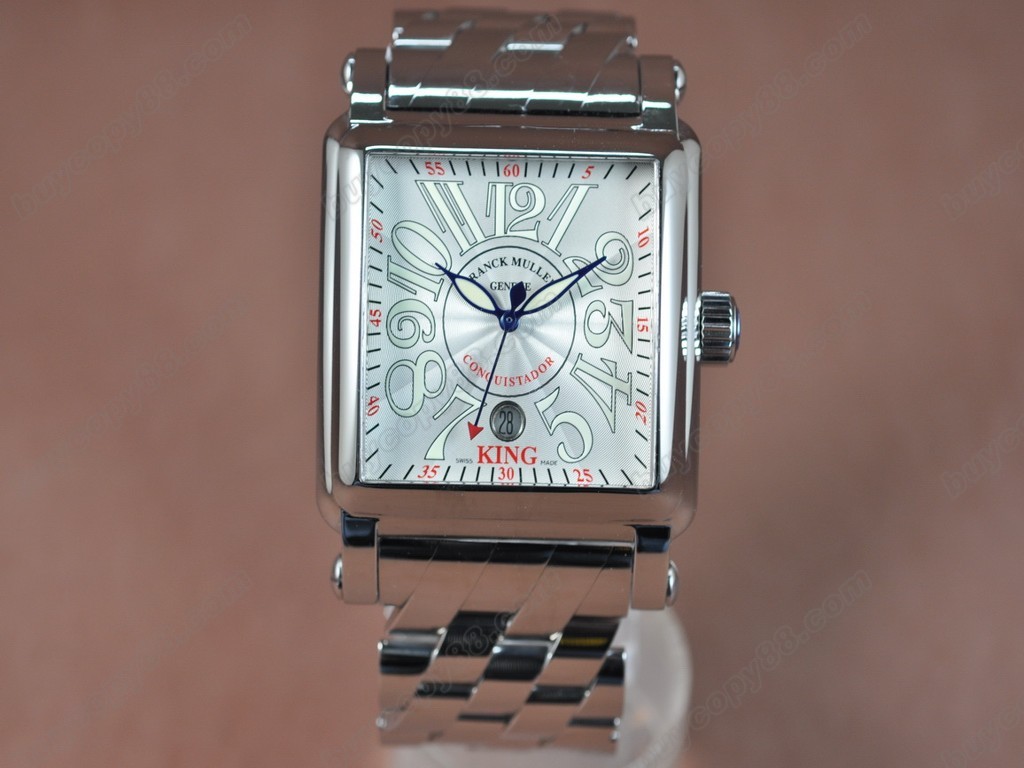 法蘭克穆勒【男性用】King Cortez 10000 Auto SS/SS Wht Swiss Eta 2824-2自動機芯搭載6