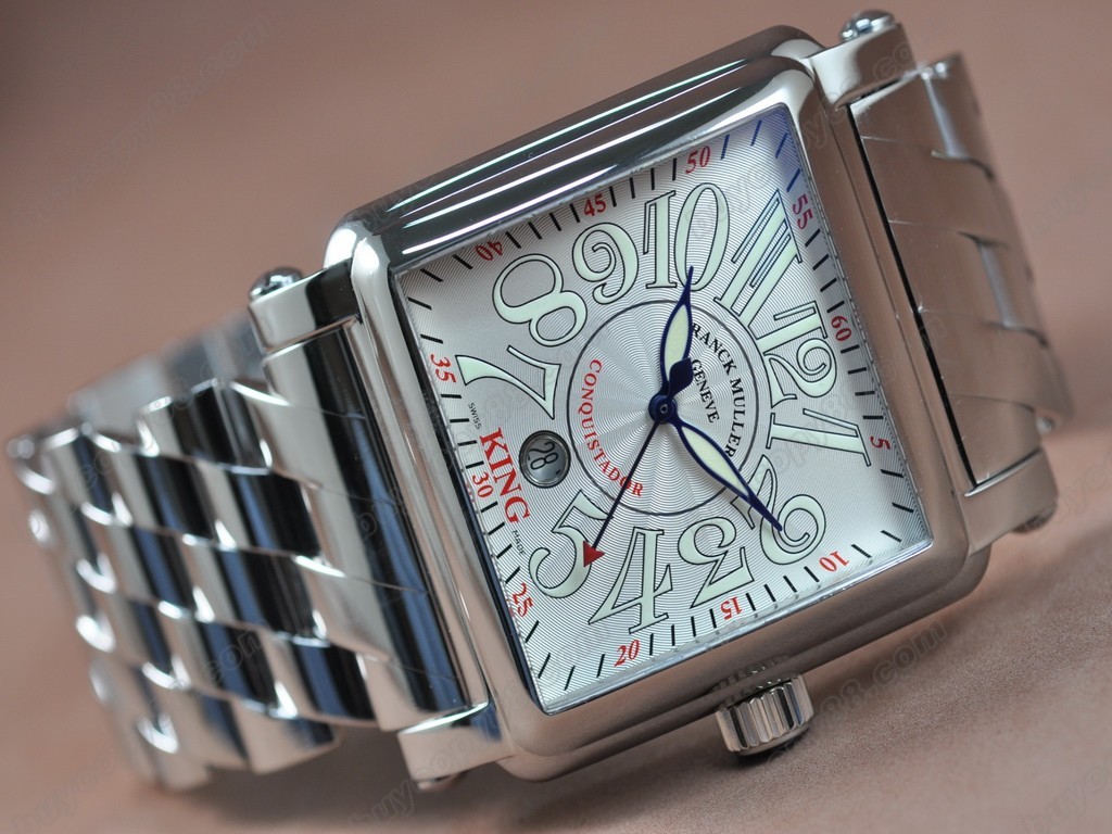 法蘭克穆勒【男性用】King Cortez 10000 Auto SS/SS Wht Swiss Eta 2824-2自動機芯搭載5