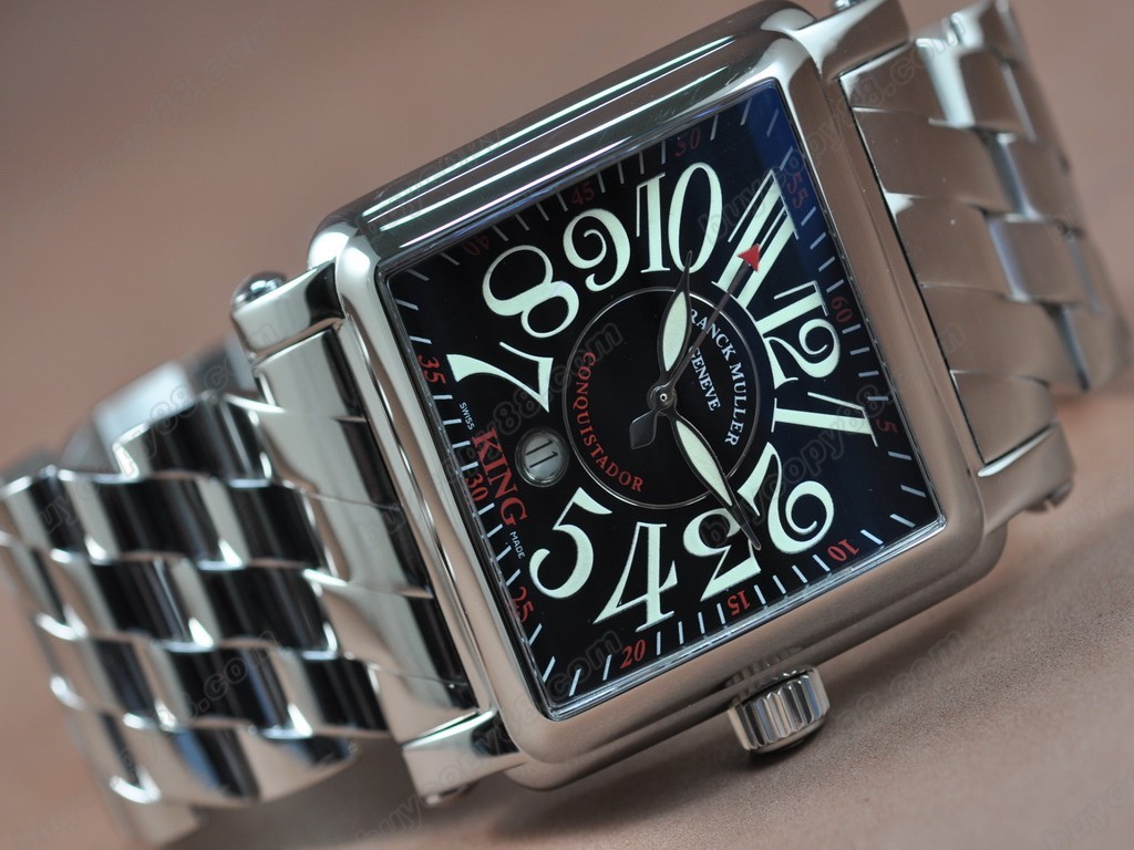 法蘭克穆勒【男性用】King Cortez 10000 Auto SS/SS Blk Swiss Eta 2824-2自動機芯搭載5