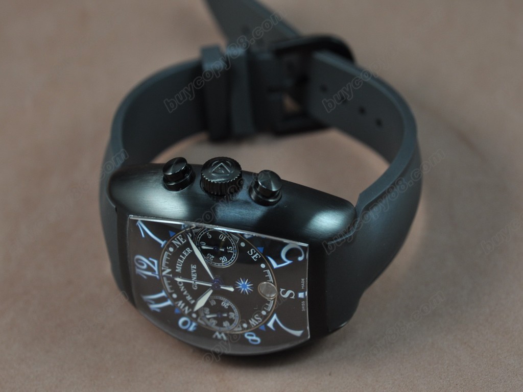 法蘭克穆勒【男性用】 Casablanca Chrono PVD/LE Black A-7750 自動機芯搭載.振頻每小時 28,800 次7