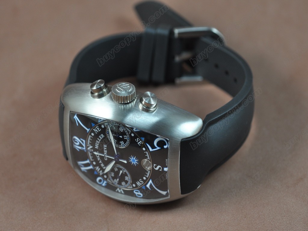 法蘭克穆勒【男性用】Casablanca Chrono SS/LE Black A-7750 自動機芯搭載.振頻每小時 28,800 次0