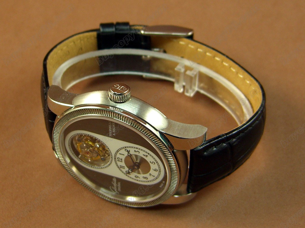 格拉蘇蒂 【男性用】Alfred Helwig Tourbillon 1 SS Black Realフライング ドゥールビョン搭載2