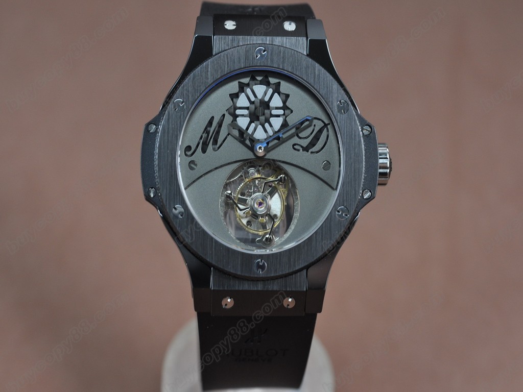 御博 【男性用】Aero Band 44mm RU/PVD Tourbillon Asian Manual 手上鏈搭載0