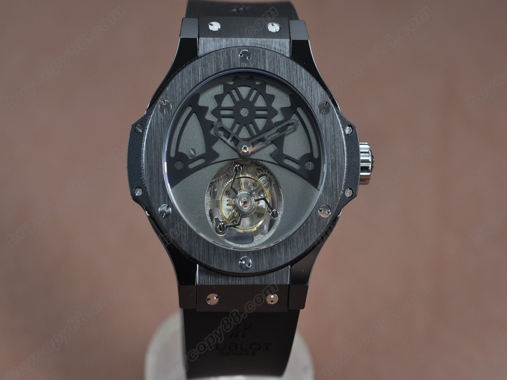 御博 【男性用】Aero Band 44mm RU/PVD Tourbillon Asian Manual手上鏈搭載0