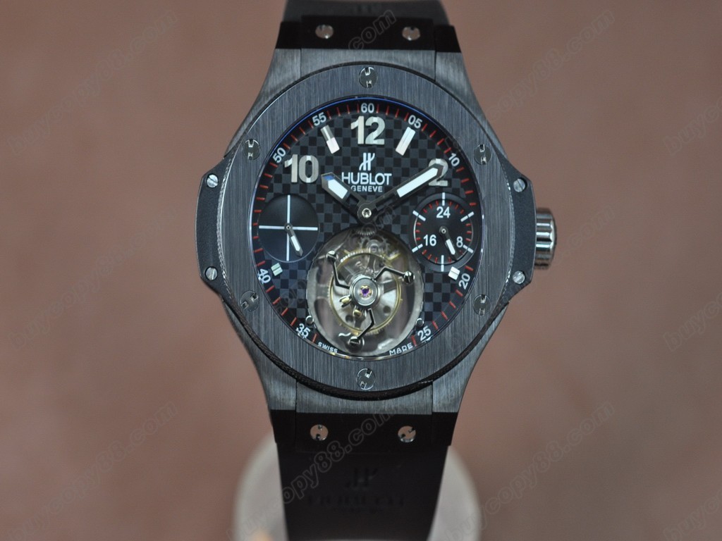 御博 【男性用】 Aero Band 44mm RU/PVD Ceramiac Tourbillon Asian Manual 手上鏈搭載0