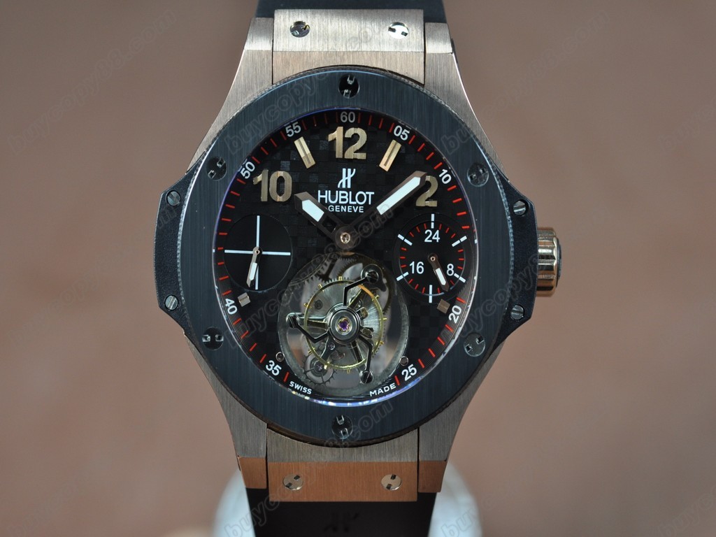 御博 【男性用】Aero Band 44mm RU/RG/PVD Tourbillon Asian Manual 手上鏈搭載1