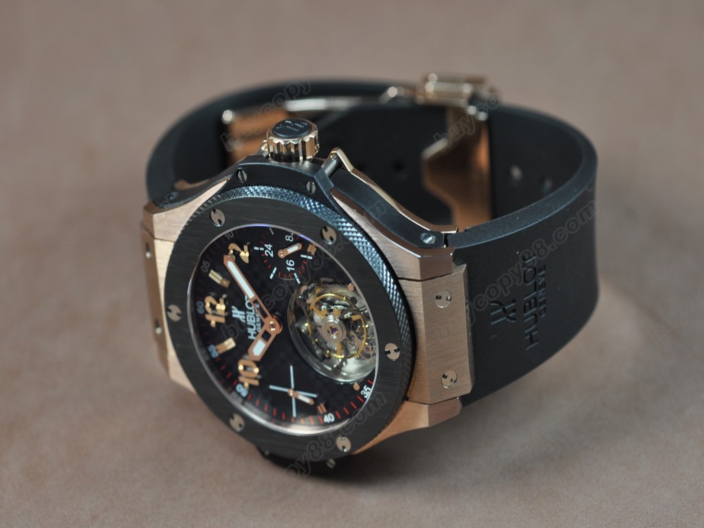 御博 【男性用】Aero Band 44mm RU/RG/PVD Tourbillon Asian Manual 手上鏈搭載2