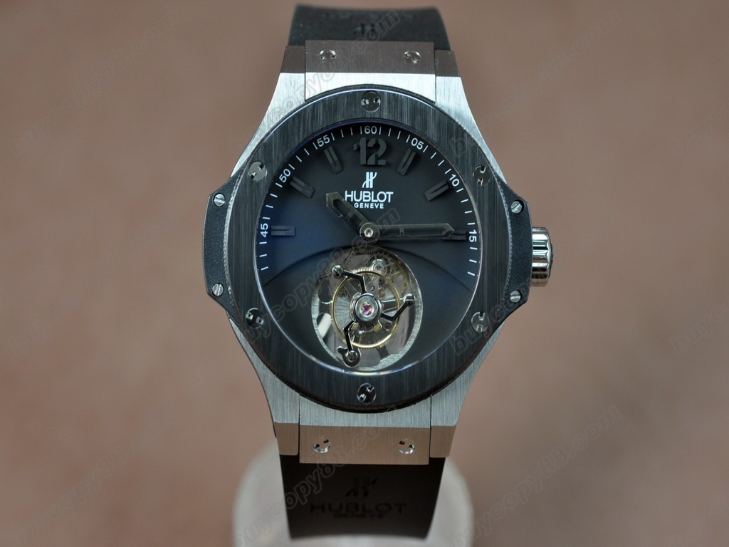  御博 【男性用】Aero Band 44mm SS/Ceramic Black Tourbillon Asian Manual 手上鏈搭載0