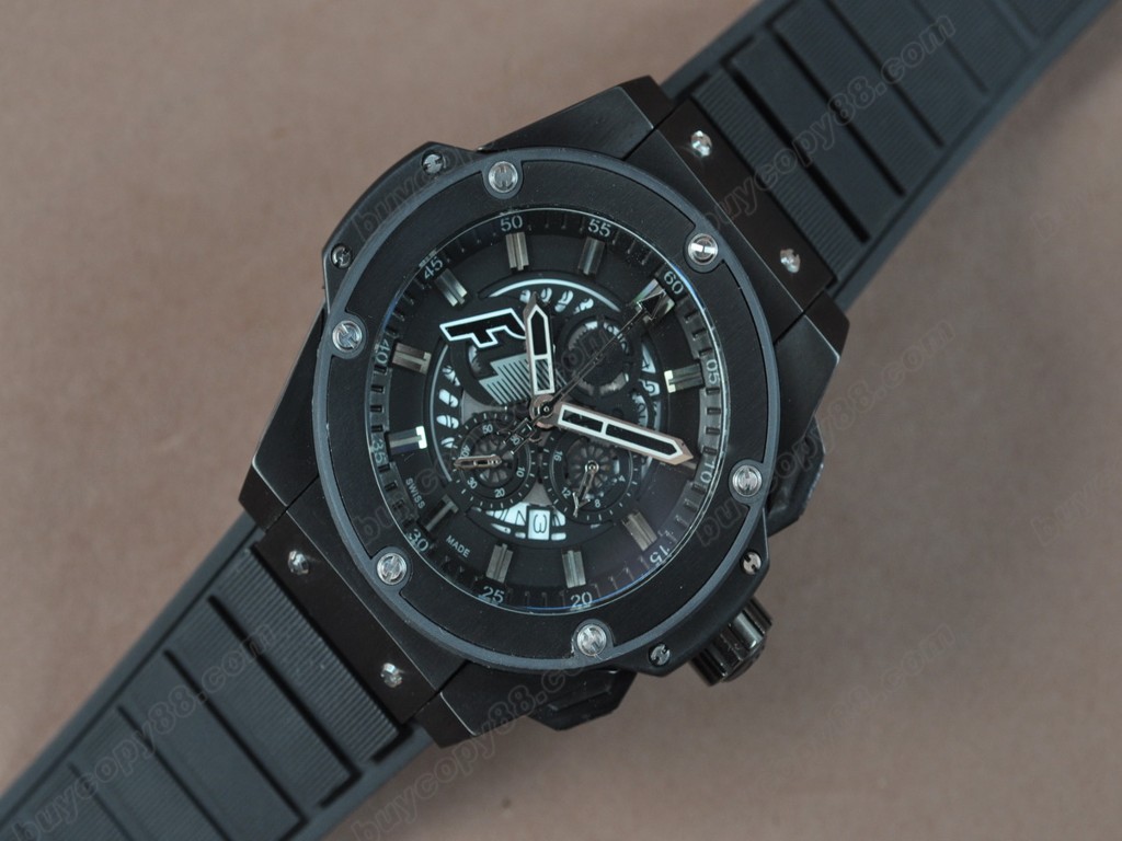 御博 【男性用】 King Power F1 48mm PVD Black Japanese 0S20 石英機芯搭載2