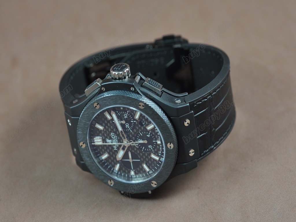 御博 【男性用】Big Bang 44mm All Black Full Ceramic Carbon dial A-7750  自動機芯搭載1