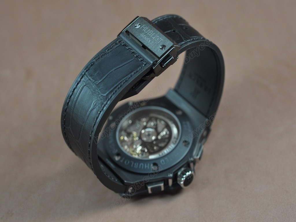 御博 【男性用】Big Bang 44mm All Black Full Ceramic Carbon dial A-7750  自動機芯搭載2