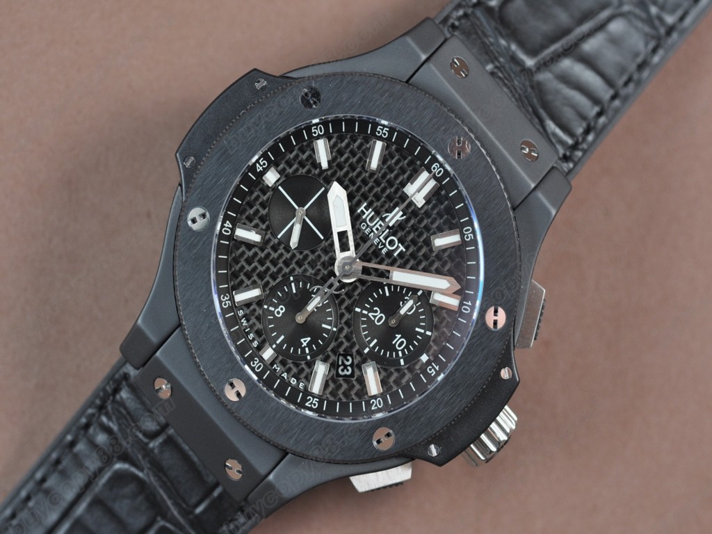 御博 【男性用】Big Bang 44mm All Black Full Ceramic Carbon dial A-7750  自動機芯搭載3