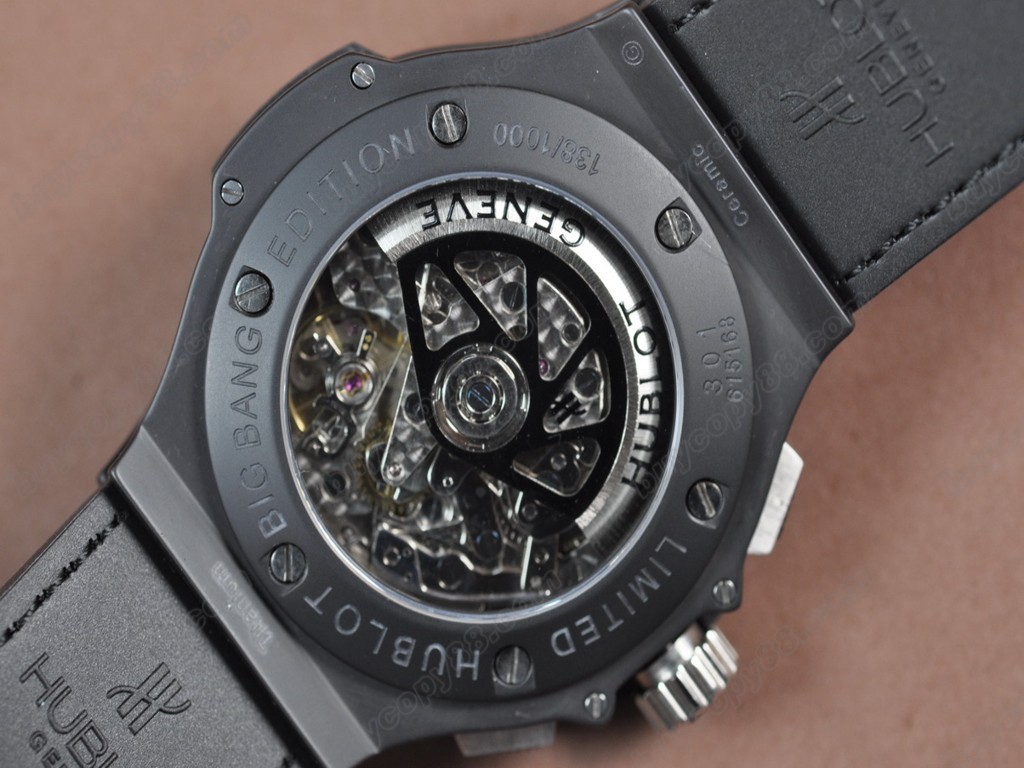 御博 【男性用】Big Bang 44mm All Black Full Ceramic Carbon dial A-7750  自動機芯搭載6