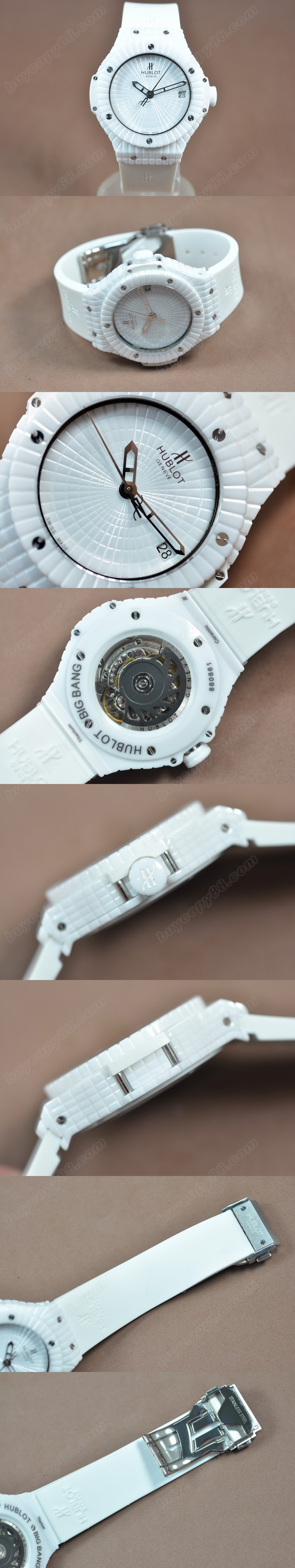 御博 Hublot Big Bang Full Ceramic White Asian 2824 自動機芯搭載0