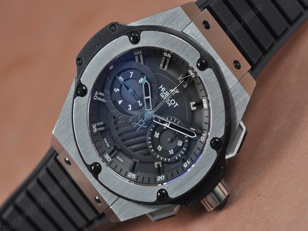 御博 【男性用】 Big Bang King Power RU/SS Black Asia 7750 自動機芯搭載.振頻每小時 28,800 次0