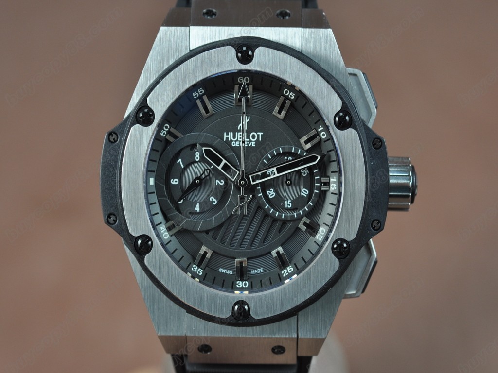 御博 【男性用】 Big Bang King Power RU/SS Black Asia 7750 自動機芯搭載.振頻每小時 28,800 次5