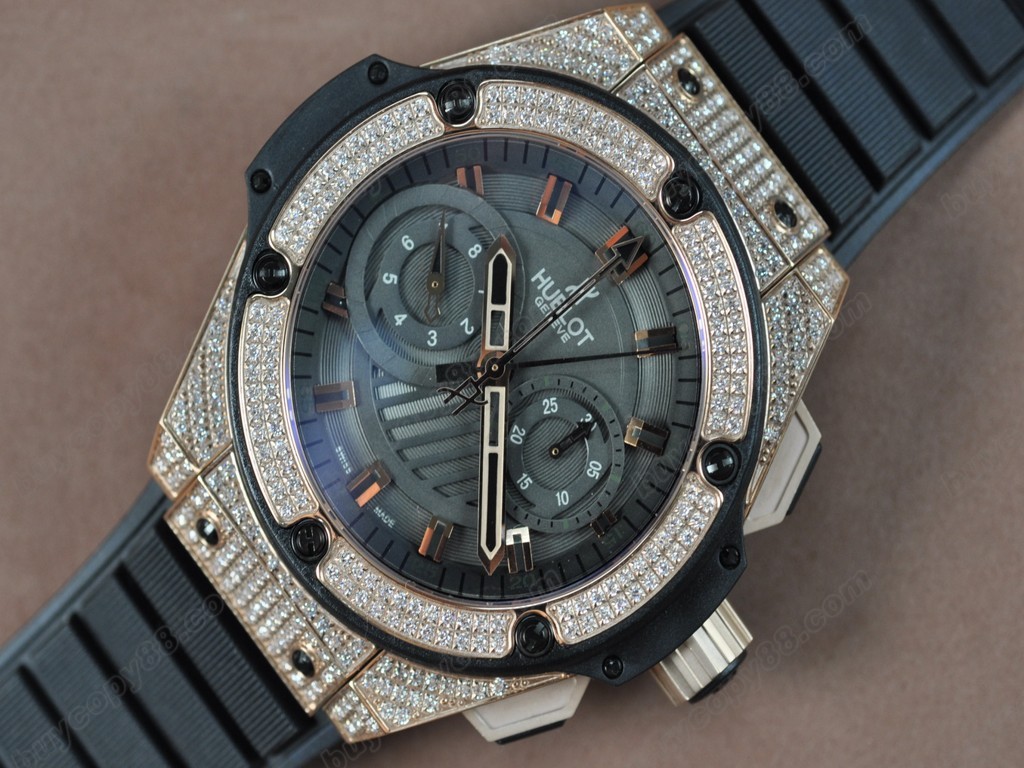 御博 【男性用】Big Bang King Power RG/RU/Diam Black Asia 7750 自動機芯搭載.28800bph搭載3